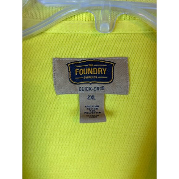 Foundry Men’s Lightweight Quick-Dri Bright Yellow Performance Golf Polo 2XL - Picture 3 of 8